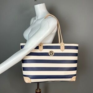 Spartina 449 Tote Bag Navy Striped Mermazing Nautical Beach Coastal Preppy
